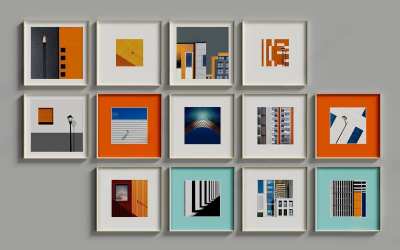 现代装饰画3D模型下载